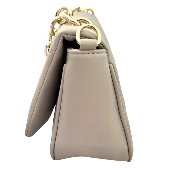 UNIBELLA • Grey Quilted Crossbody Handbag Removable Strap Shopping Travel Bag - Picture 3 of 9